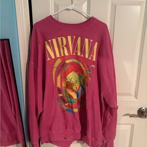 NIRVANA Pink Logo Sweatshirt